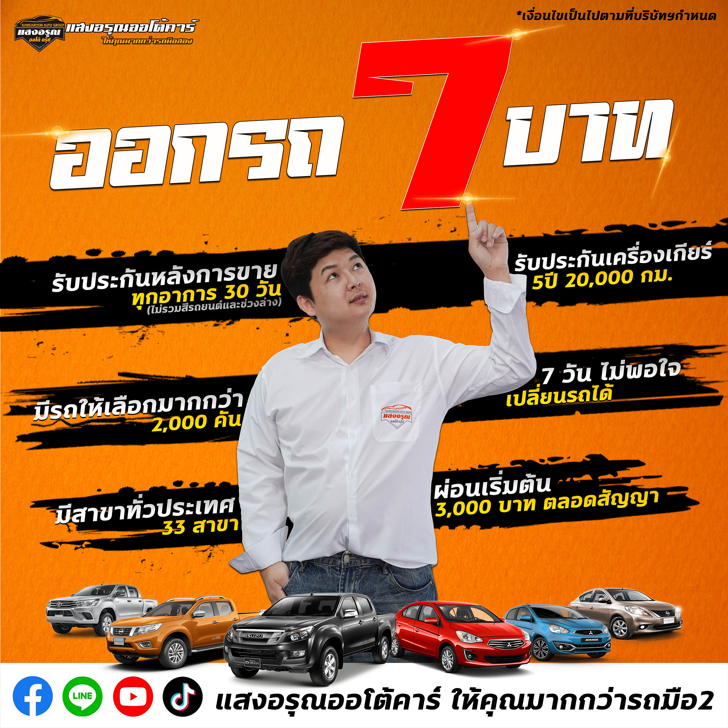 พื้นหลังโปรโมชั่นแสงอรุณออโต้คาร์